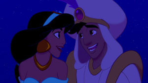 Jasmin und Aladdin im Disney-Zeichentrickfilm Aladdin